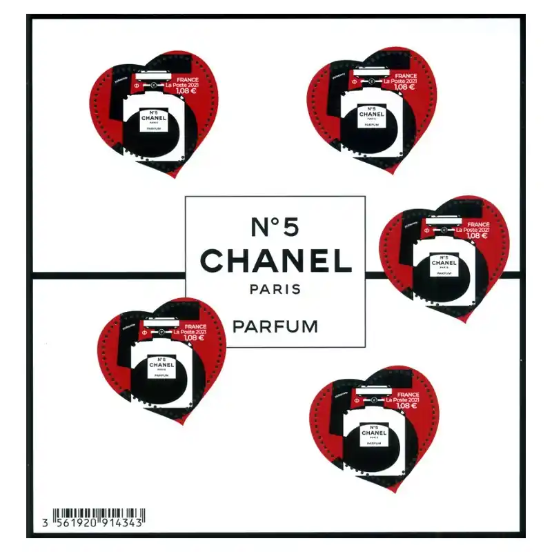 France Bloc Feuillet n°152 Cœur de Chanel Neuf ** Livraison Gratuite