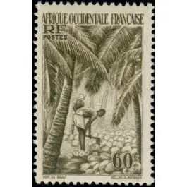 Livraison Mondiale Timbre de collection AOF - 43