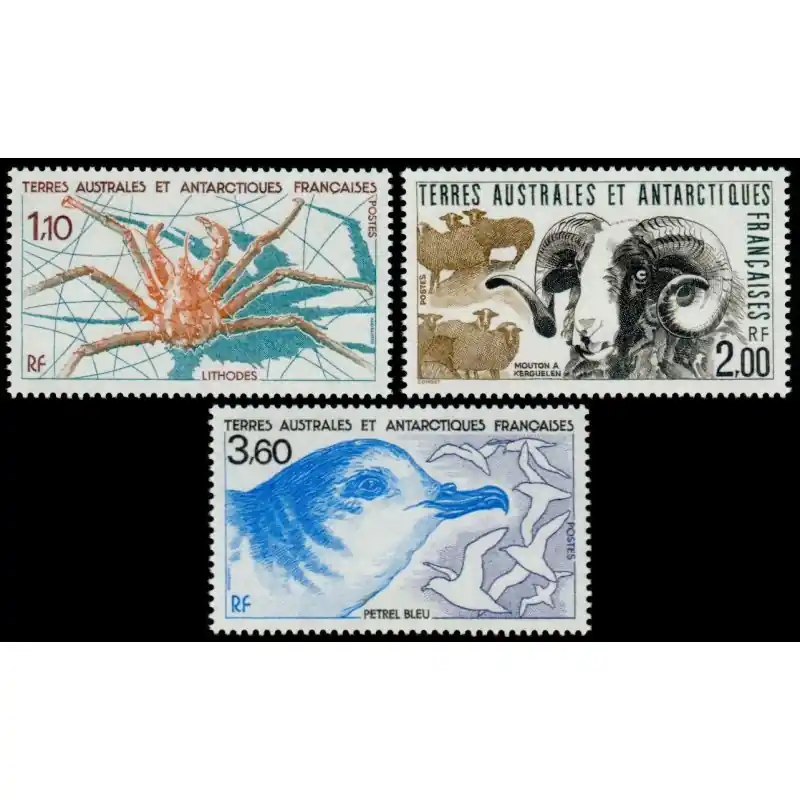 Timbres TAAF n°140 à 142 Populaire