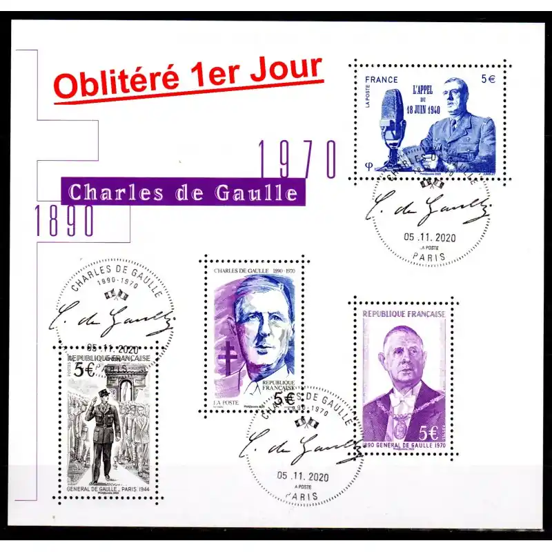 France Feuillet n°5446 Charles de Gaulle Oblitéré 1er Jour Offre Spéciale