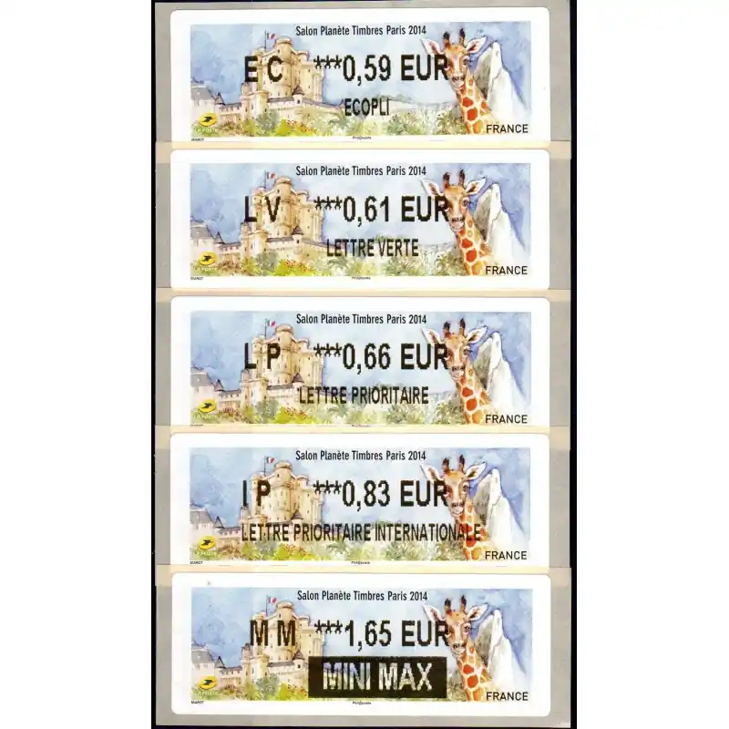 Livraison Express Vignettes LISA 2014 "Salon planete timbre 2014"