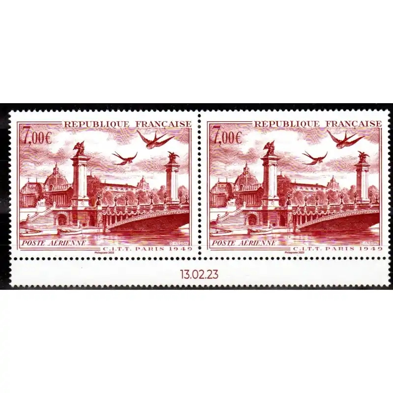 Timbres avec date de l'affiche C.I.T.T. PARIS 1949 - Salon de Printemps 2023 - 2 timbres à 7€ Expédié Aujourd’hui
