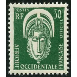 Fait Main Timbre de collection AOF - Service 07