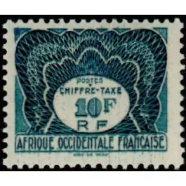 Populaire Timbre de collection AOF - Taxe 09