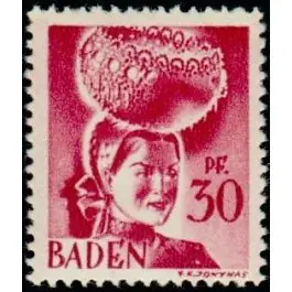 Exclusif Timbre de collection Bade - 20