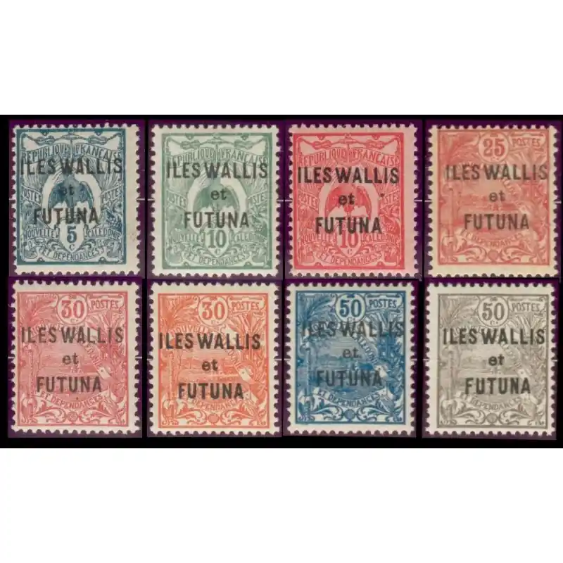 Timbre Wallis et Futuna n°18 au 25 Prix Bas