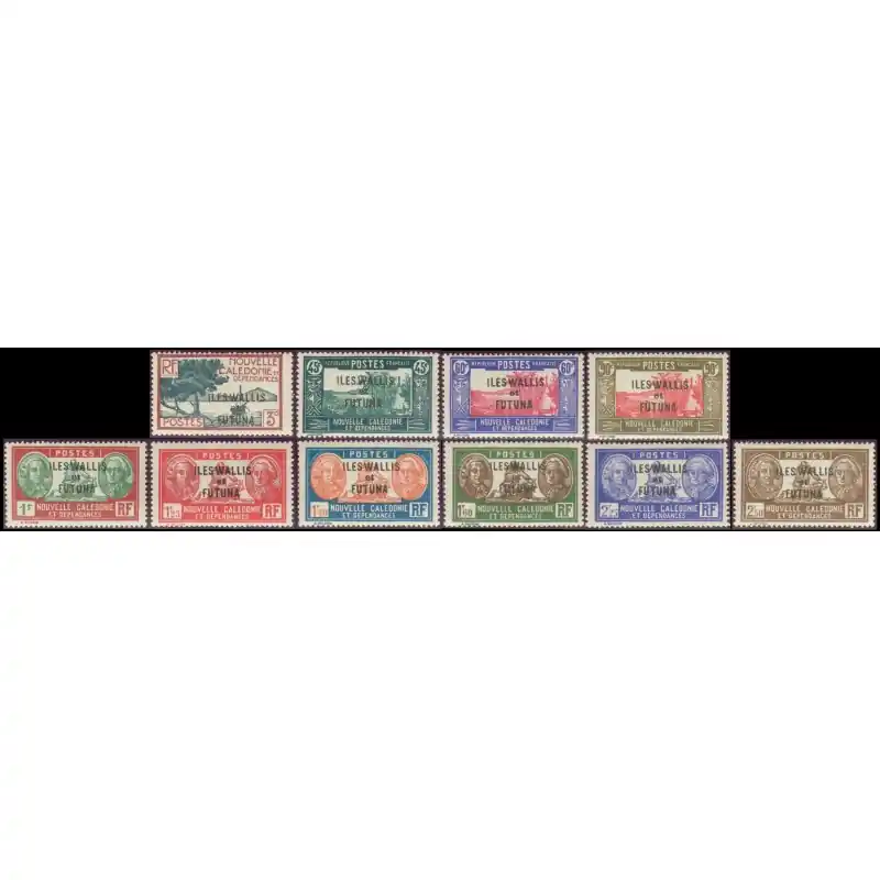 Dernier Modèle Timbre Wallis et Futuna n°77 à 86