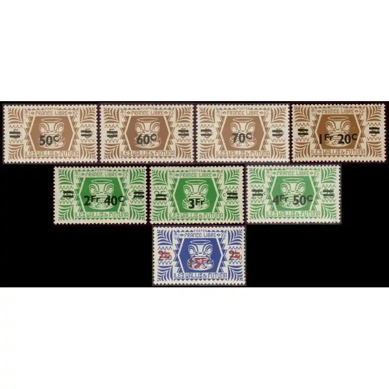 Timbre Wallis et Futuna n°148 à 155 Bon Marché