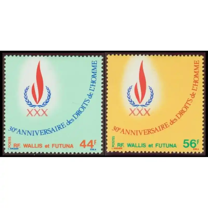 Marque Timbre Wallis et Futuna n°224 et 225