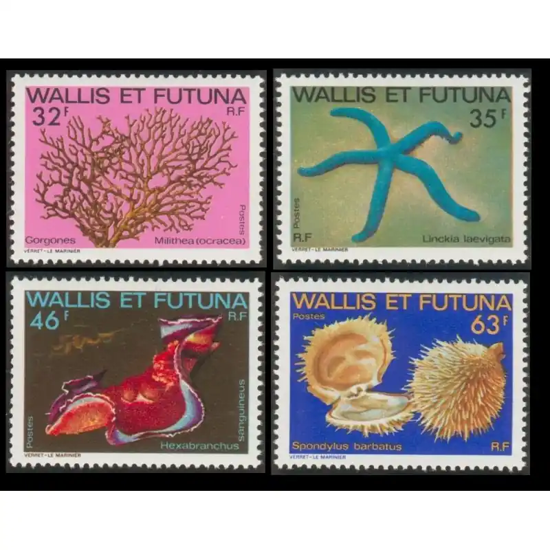 Timbre Wallis et Futuna n°297 à 300 Édition Limitée