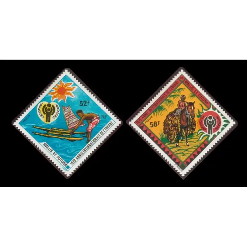 Timbre Wallis et Futuna n°232 et 233 Meilleure Qualité