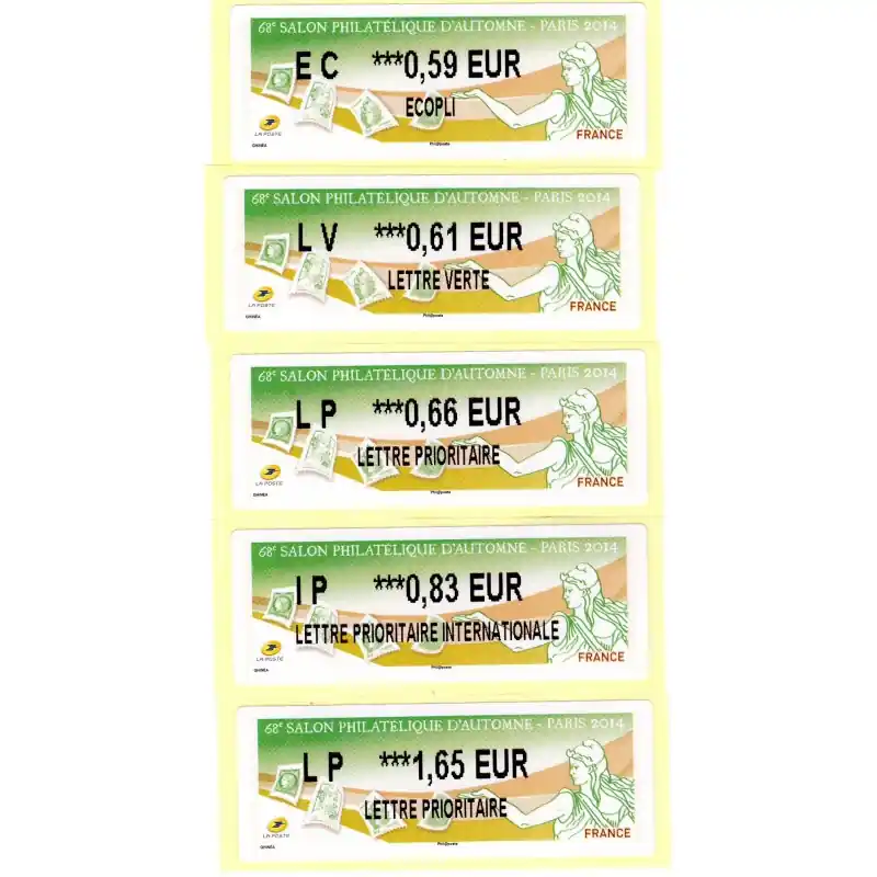 Jusqu’à Épuisement Des Stocks Vignettes LISA 2014 "68ème Salon Philatélique d'automne"
