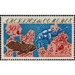 Original Timbre de collection Comores - 104
