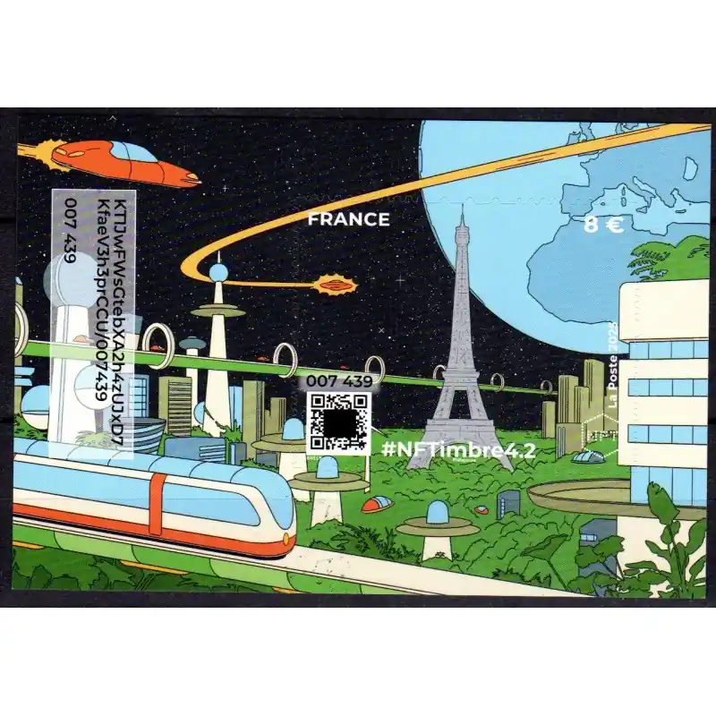 Livraison Mondiale Nouveau Timbre France 2025 NFTimbre 4.2 Argent