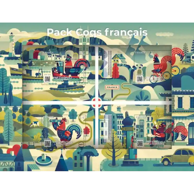 Pack Coq Français NFTimbre 5 2025 NFT 5.1/5.2/5.3/5.4 Haute Qualité