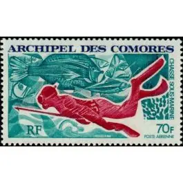 Dernier Modèle Timbre de collection Comores - Poste Arienne 44