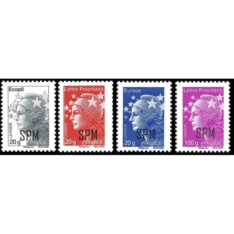 Timbre Saint-Pierre et Miquelon n°1026 à 1029 Prix Cassé