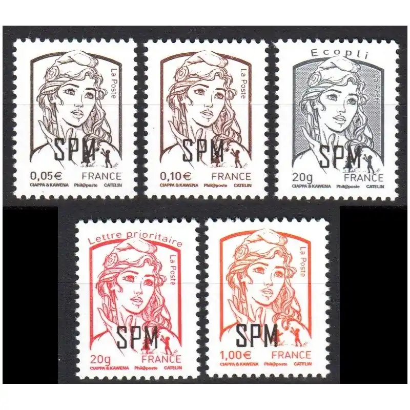 Bon Marché Timbre Saint-Pierre et Miquelon n°1083 à 1087