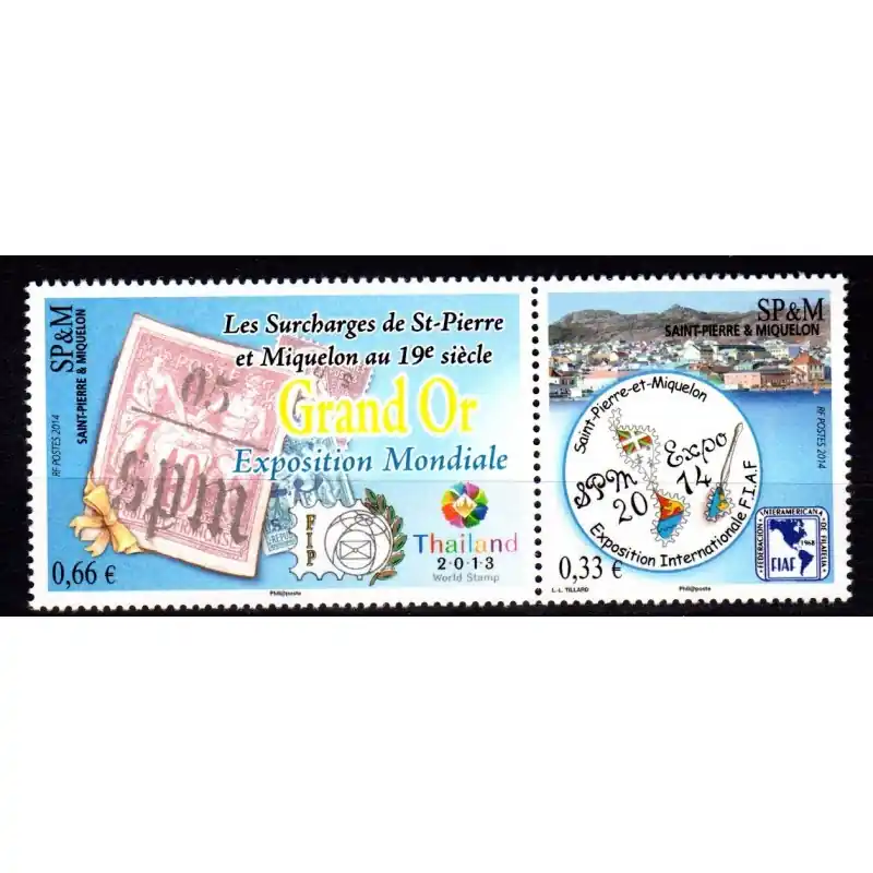 Timbre Saint-Pierre et Miquelon n°1116 et 1117 Fait Main