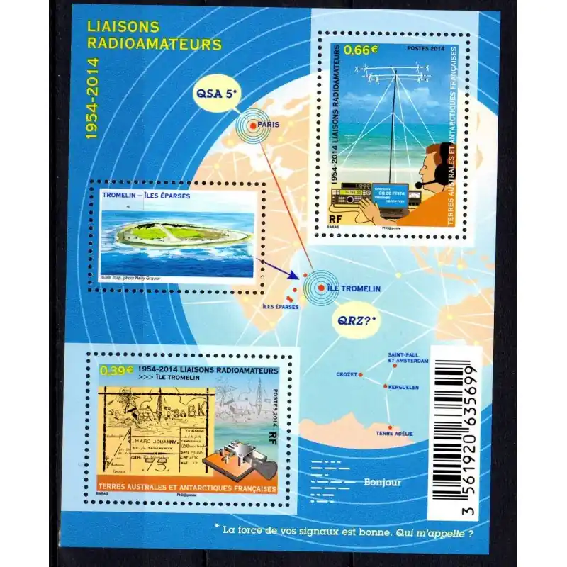 Prix Bas Timbre TAAF n°720 et 721 Liaisons radioamateurs