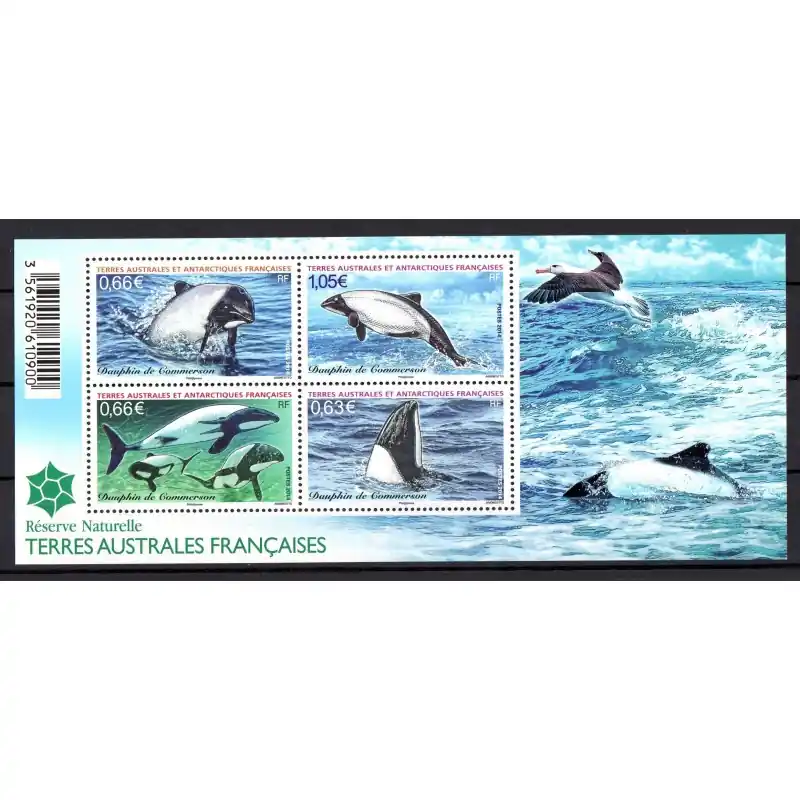 Timbre TAAF n°710 à 713 Dauphin de Commerson Nouvelle Collection