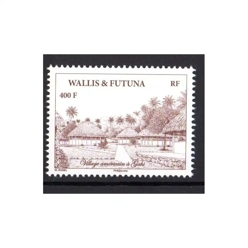 Vente Directe Timbre Wallis et Futuna n°824 Village américains à Gahi