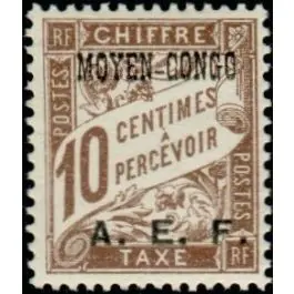 Artisanat Timbre de collection Congo - Taxe 02