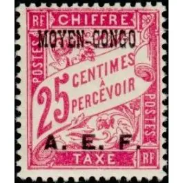 Garantie Incluse Timbre de collection Congo - Taxe 04