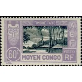 Timbre de collection Congo - Taxe 19 Prix Réduit