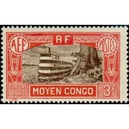 Marque Timbre de collection Congo - Taxe 22