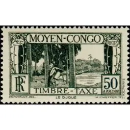 Timbre de collection Congo - Taxe 29 Premium