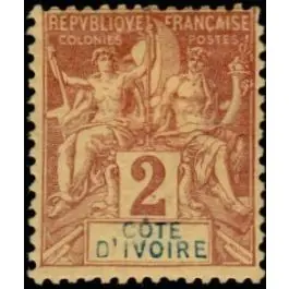 Exclusif Timbre de collection Cote d'Ivoire - 002