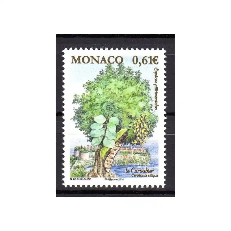 Timbre Monaco n°2937 Les espèces patrimoniales - Le Caroubier Garantie Incluse