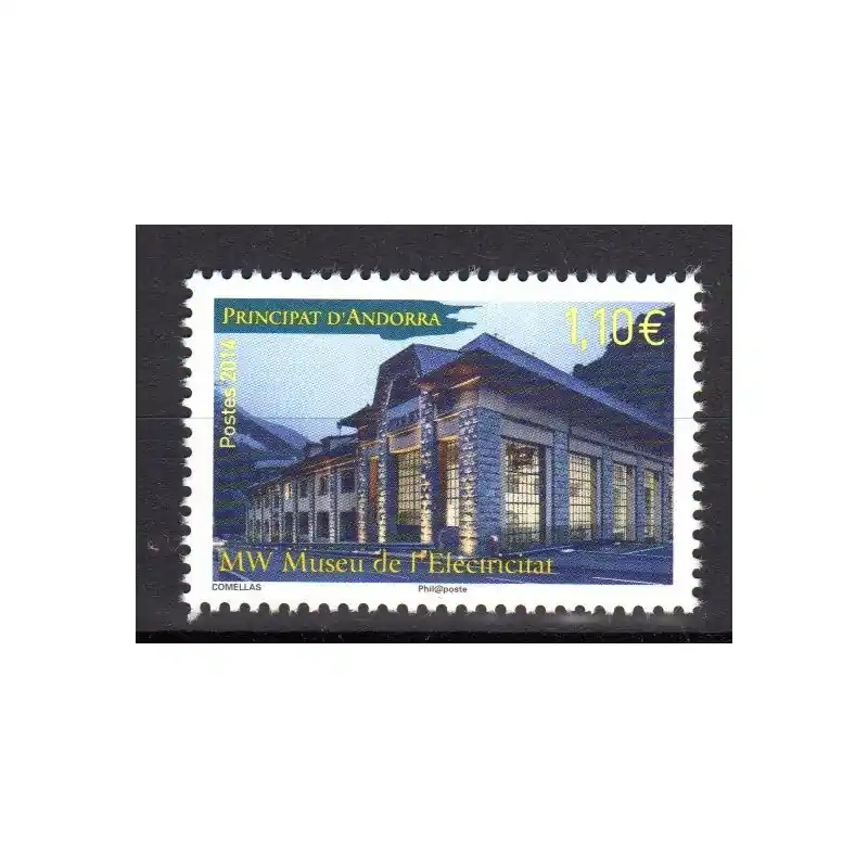 Usine Directe Timbre Andorre Français n°756 Musée de l'électricité