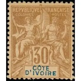 Marque Timbre de collection Cote d'Ivoire - 009