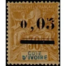 Certifié Timbre de collection Cote d'Ivoire - 018