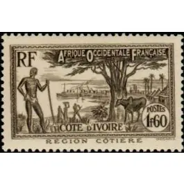 Certifié Timbre de collection Cote d'Ivoire - 159