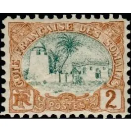 Produit De Marque Timbre de collection Cote des Somalies - 038