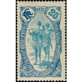 Certifié Timbre de collection Cote des Somalies - 073