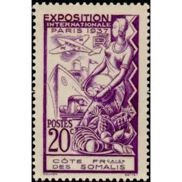 Marque Timbre de collection Cote des Somalies - 141