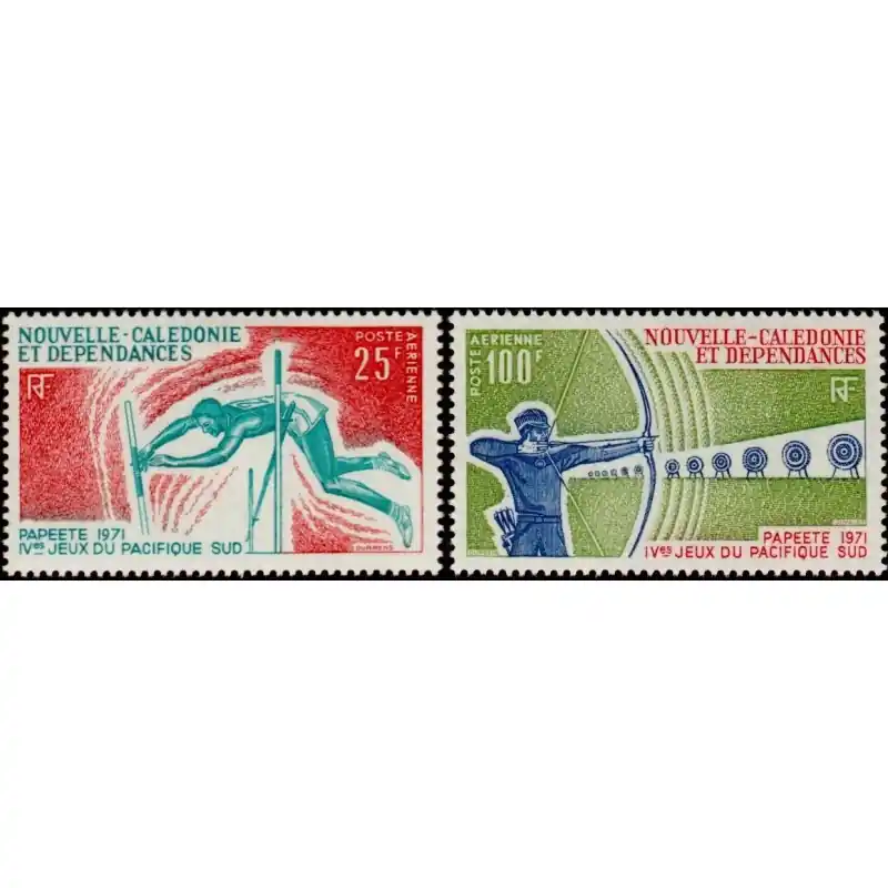 Nouvelle Calédonie Poste Aérienne n°122 et 123 Vente Flash