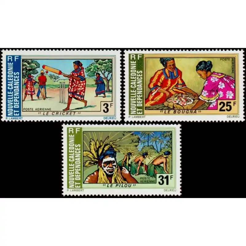 Nouvelle Calédonie Poste Aérienne n°162 à 164 Solde