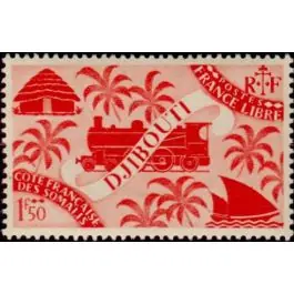 Meilleure Qualité Timbre de collection Cote des Somalies - 241