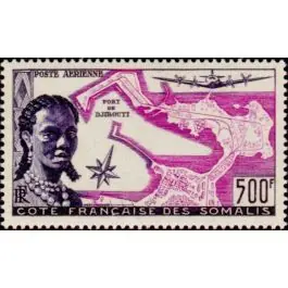 Meilleur Choix Timbre de collection Cote des Somalies - Poste Arienne 25
