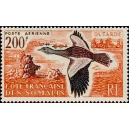 Populaire Timbre de collection Cote des Somalies - Poste Arienne 28