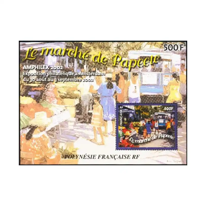 Polynésie Bloc Feuillet n°28 Fait Main