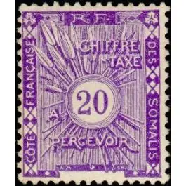En Vogue Timbre de collection Cote des Somalies - Taxe 04