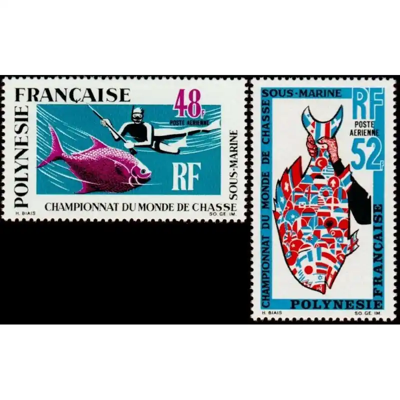 Polynésie Poste Aérienne n°29 et 30 Marque