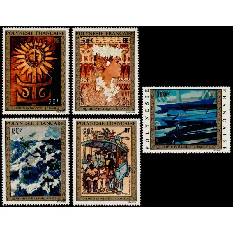 Original Polynésie Poste Aérienne n°77 à 81