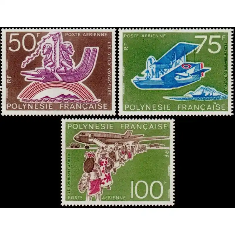 Polynésie Poste Aérienne n°89 à 91 Petit Prix